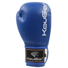 Перчатки боксерские KOUGAR KO300 кож. зам, синие, р-р, 12OZ