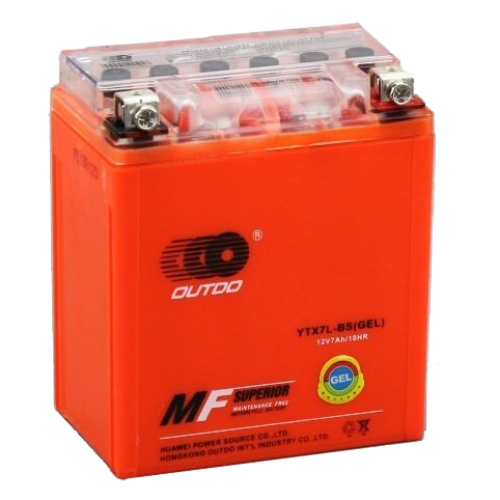 Аккумулятор 12V  7А OUTDO (113х70х132) гелий