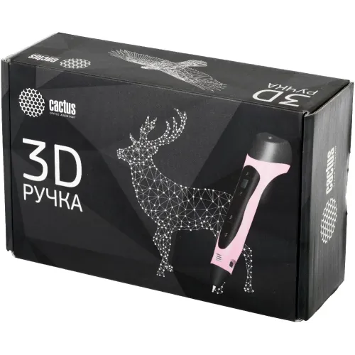 Ручка 3D Cactus CS-3D-PEN-C-PN PLA ABS LCD розовый