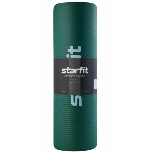 Коврик для йоги и фитнеса STARFIT FM-301 NBR (183х61х1,2см) изумрудный