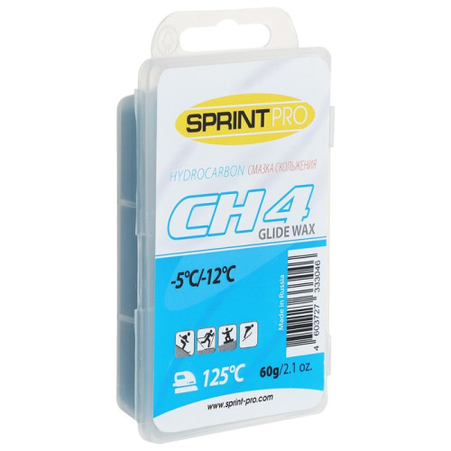 Мазь лыжная скольжения SPRINT PRO CH4 Blue (-12 -5°C). 60г