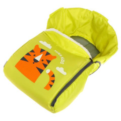 Матрасик для детских санок NIKA KIDS ТИГРЕНОК, цв. лимонный (матрасик+варежки)