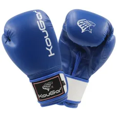 Перчатки боксерские KOUGAR KO700 кож. зам, т. синие, р-р, 8OZ