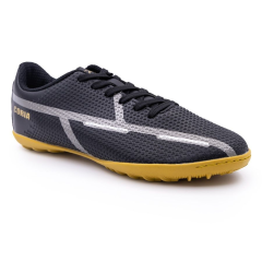 Бутсы ф/б VIRTEY TURF 23876, иск.кожа, цв.черный/золотой, р.41