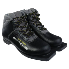 Ботинки лыжные 75мм Spine Cross р.44 (кожа, мех) черные