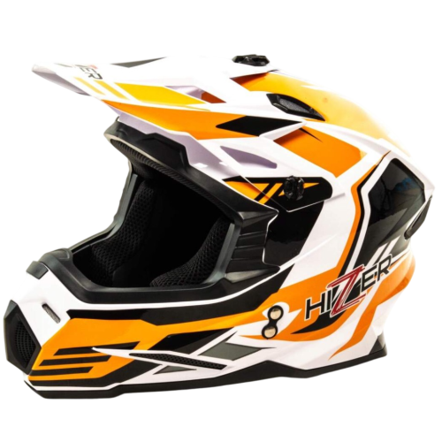 Шлем мото кроссовый HIZER J6801 #7 (XL) neon yellow