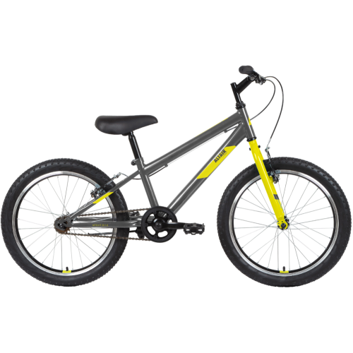 Велосипед ALTAIR 20 MTB HT 1,0 (1 ск., рост 10,5, хард) темно-серый/желтый