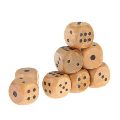 Кубики игральные деревянные 2шт (14мм) 2463612