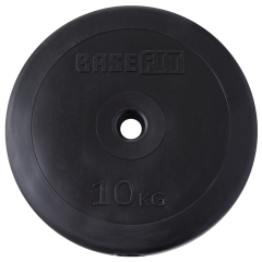 Диск пластиковый BASEFIT BB-203, 26 мм, 10 кг, черный