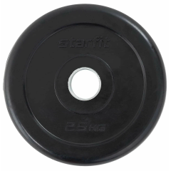 Диск обрезин. STARFIT BB-202  2,5 кг, d=26 мм, черный