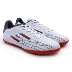 Бутсы ф/б VIRTEY TURF 23884 RIGEL, иск.кожа, цв.белый/красный, р.43