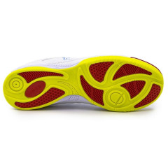 Бутсы ф/б VIRTEY INDOOR 23808, иск.кожа, цв. белый/желтый/синий, р.43