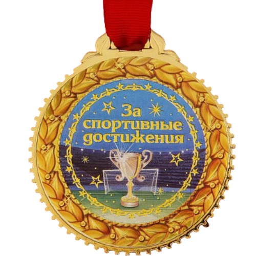 Медаль За спортивные достижения, d - 70мм, пластик (646031)