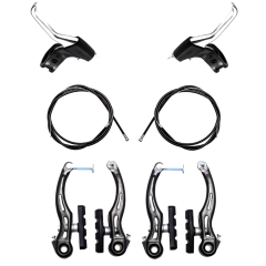 Тормоз вело v-brake в сборе (алюм.+ручки+троса черн.) (3122633-2)