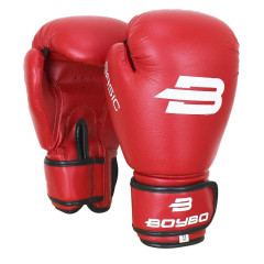 Перчатки боксерские BOYBO Basic кож. зам, красный, р-р, 8 OZ