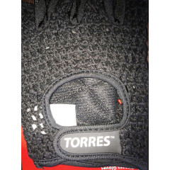 Перчатки для фитнеса TORRES PL6045, нат. замша, цв. черный,  р.XL