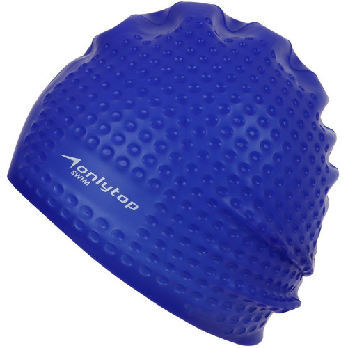 Шапочка для плавания ONLYTOP Swim, для длинных волос, силикон, обхват 54-60см (4597295)