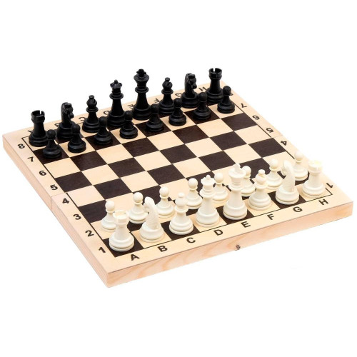 Игра настольная ШАХМАТЫ 29х29см (король h-6.5 см, пешка h-3.5 см) (2879453)