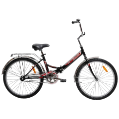 Велосипед STELS 24 Pilot 750 (6 ск., сталь, складн.) черный