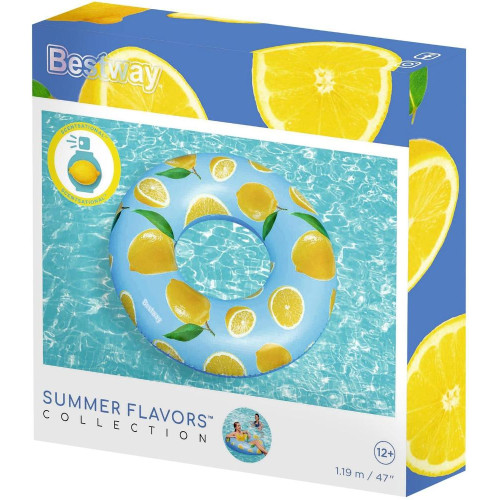 Круг надувной BESTWAY 36229 Scentsational, с запахом лимона, 119см
