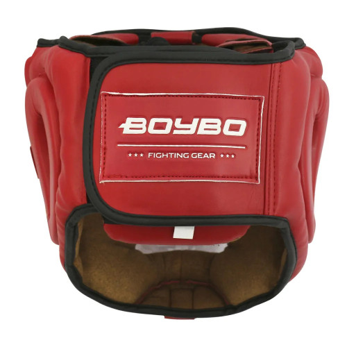 Шлем боксерский с пластиковым забралом BOYBO Flexy BP2006 красный р.L
