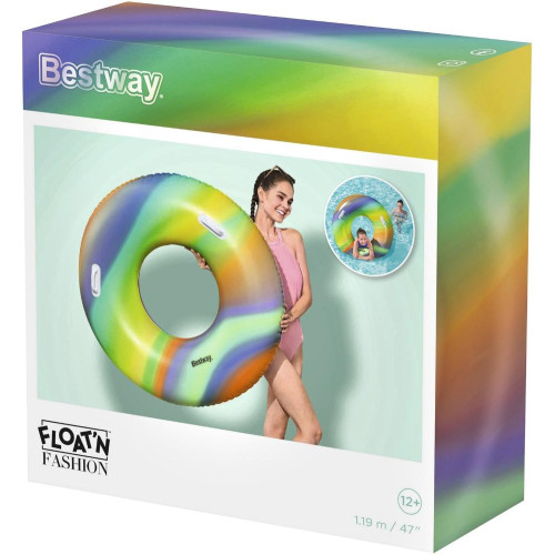 Круг надувной BEST WAY 36352 Радуга, 119см, 12+