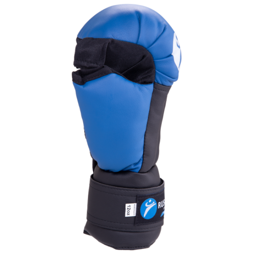Перчатки для рукопашного боя RUSCOsport PRO, к/з, синие. Oz 12