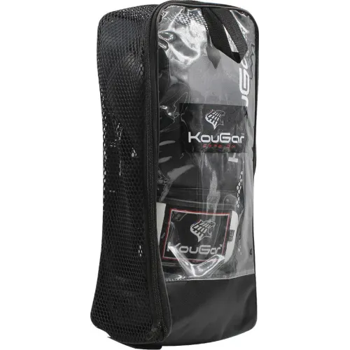 Перчатки боксерские KOUGAR KO400 кож. зам, черные, р-р, 6OZ
