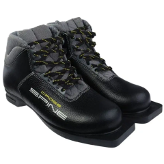 Ботинки лыжные 75мм Spine Cross р.42 (кожа, мех) черные