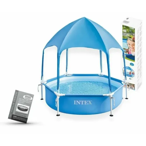 Бассейн INTEX 28209 каркасный Canopy Metal Frame, с навесом 183x38см 700л