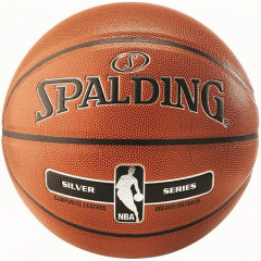 Мяч б/б SPALDING 76-018Z NBA SILVER SER I/O, композитная кожа, проф., р.7