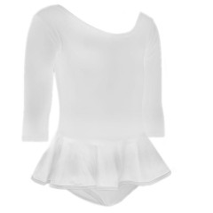 Купальник гимнаст SPRINTER полиэстер, с юбкой. Цвет белый, р.M