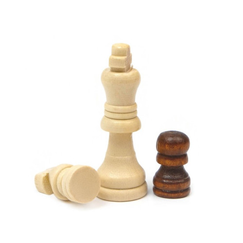 Игра настольная 3 в 1 Узоры (шашки, шахматы, нарды) 30х30 см (1267615)