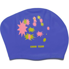 Шапочка для плавания SPRINTER SWIM TEAM KW-S (для длинных волос) звёзды, синий