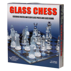Игра настольная ШАХМАТЫ стеклянные 24х24см (522818)