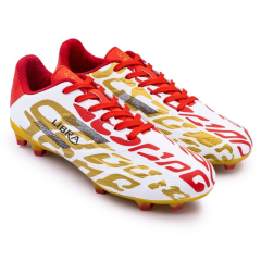 Бутсы ф/б VIRTEY MSR 23886, иск.кожа, цв. белый/красный/золотой, р.39