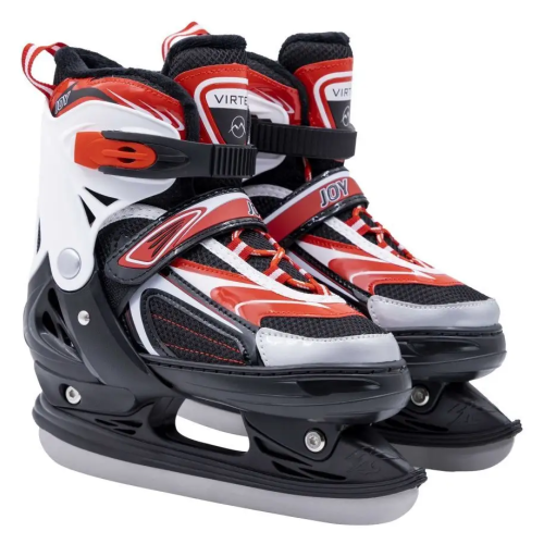 Коньки раздвижные VIRTEY JOY BW-902-2 р. 33-36. Цвет: красный