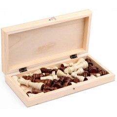 Игра настольная ШАХМАТЫ обиходные (доска дерево 29 х 29 см, фигуры дерево, король h-9 см, пешка h-4 