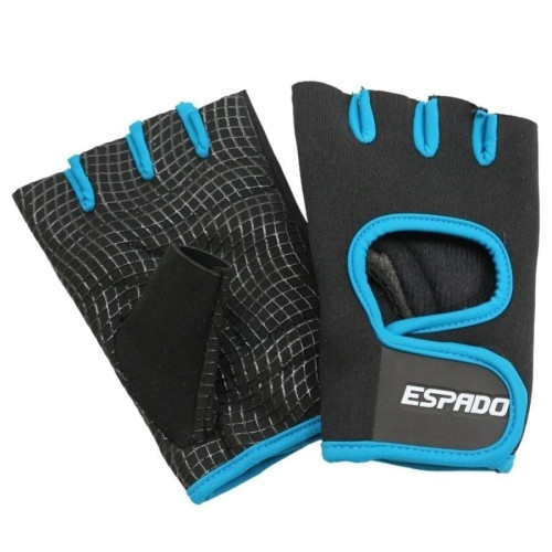 Перчатки для фитнеса ESPADO ESD001, черный/синий, р. M