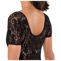 Купальник гимнаст SIMA Кружево 3, короткий рукав, цвет черный (р. 40) (3794986)