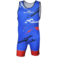 Трико борцовское BOYBO FLAG BT15 одностороннее, цв синий, р. L