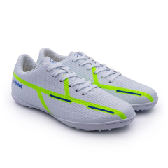 Бутсы ф/б VIRTEY TURF 23876, иск.кожа, цв.белый/желтый/синий, р.38