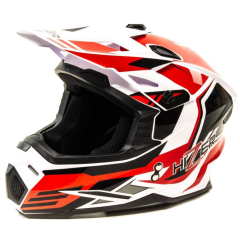 Шлем мото кроссовый HIZER J6801 #5 (М) white/red (17222)
