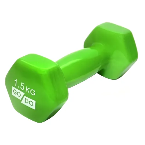 Гантель для фитнеса SPRINTER GO DO винил 1,5кг, зеленый