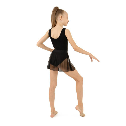 Юбка гимнастическая Grace Dance сетка цвет чёрный, р.30 (7866431)