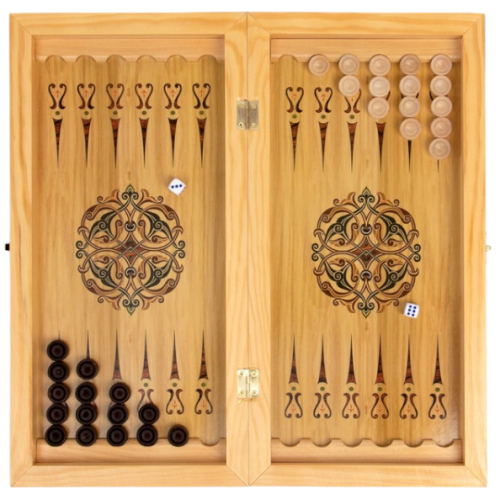 Игра настольная 3 в 1 Мрамор (шахматы, шашки, нард ), доска 40х40см (1350465)