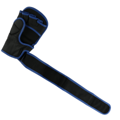 Перчатки ММА BoyBo Wings кожа черно-синий размер M