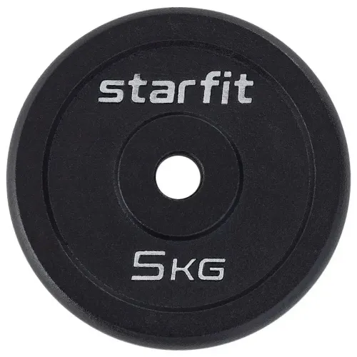 Диск чугун STARFIT BB-204, d-26мм 5 кг, черный