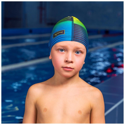 Шапочка для плавания ONLYTOP Swim, тканевая, обхват 46-52см (4162739)