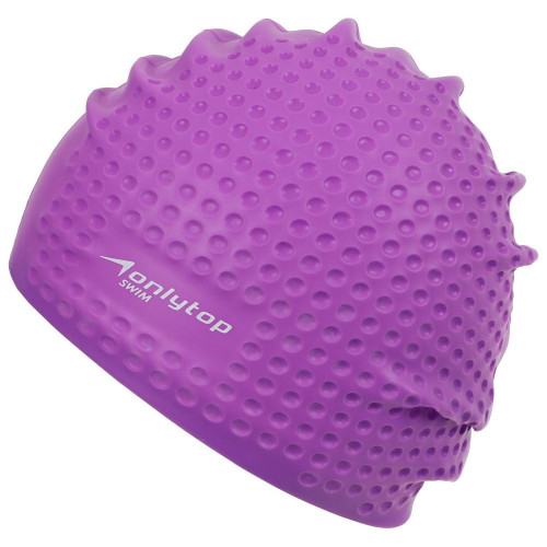 Шапочка для плавания ONLYTOP Swim, для длинных волос, силикон, обхват 54-60см (4597295)